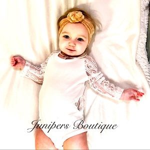 Boutique Baby Girls Lace Romper